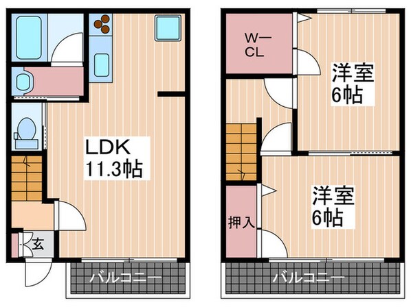 エスポアール石川Ⅲの物件間取画像